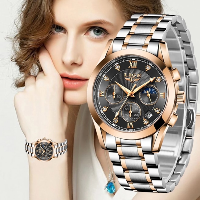 Women Watches Ladies Creative Steel Women Bracelet Watches Female Waterproof Clocks Relogio Feminino