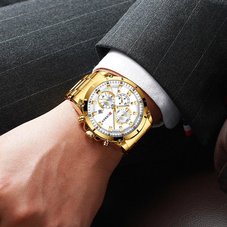 Men Watches Top Brand Luxury Business Automatic Date Watch Men Casual Waterproof Watch