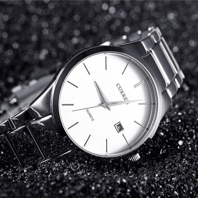 Luxury Classic Fashion Business Men Watches Display Date Quartz Watch Wristwatch Stainless Steel Male Clock Reloj Hombre