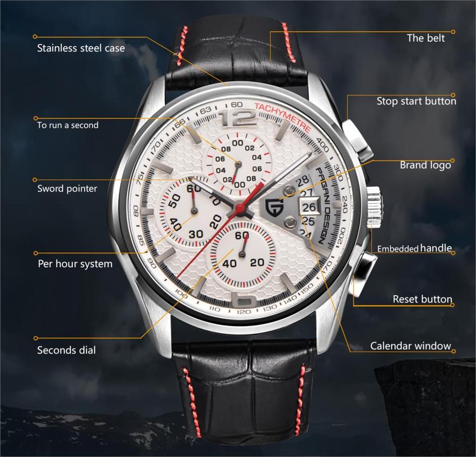 Men Quartz Watches Luxury Brands Fashion Timed Movement Military Watches Leather Quartz Watches