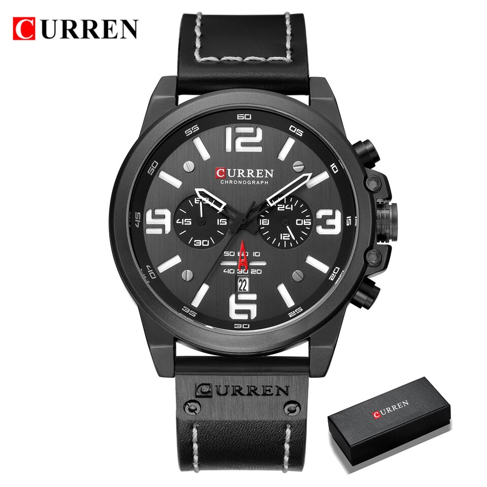 Watch For Men Top Brand Luxury CURREN Fashion Leather Quartz Men Watches Date Business Sport Male Wristwatch Clock Montre Homme
