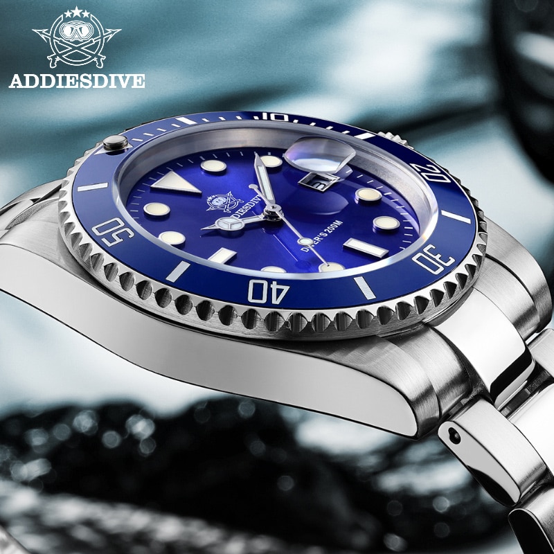 New Fashion Watch Stainless Steel Diver Watch 200M C3Super Luminous Sport Stainless Steel Watch