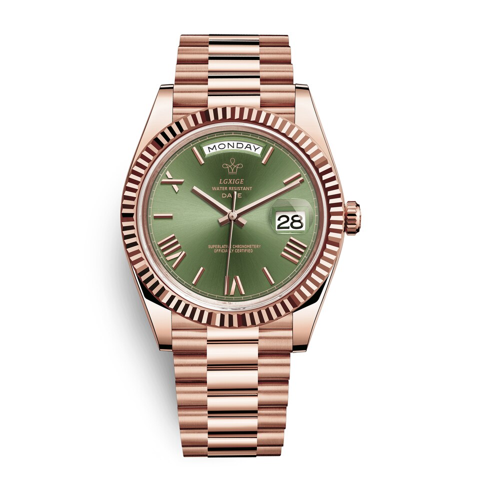 Original Casual Brand Watch Men Top Luxury Stainless Steel 3atm Waterproof daydate Business Men Fashion Wrist Watch