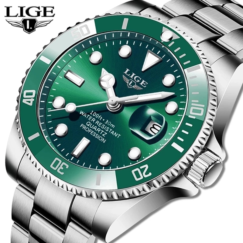 Brand Luxury Fashion Diver Watch Men 30ATM Waterproof Date Clock Sport Watches Men Quartz Wristwatch Relogio Masculino