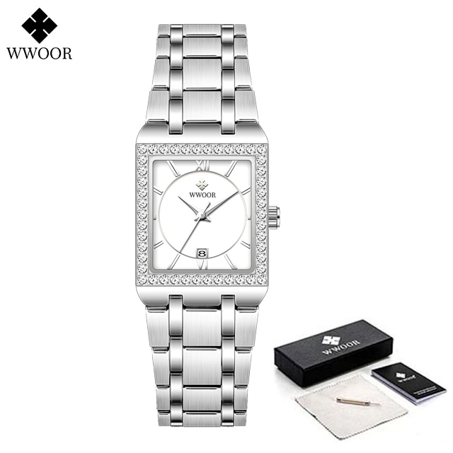 New Fashion Ladies Diamond Watch Top Brand Luxury Square Wrist Watch Simple Women Dress Small Watch Relogio Feminino