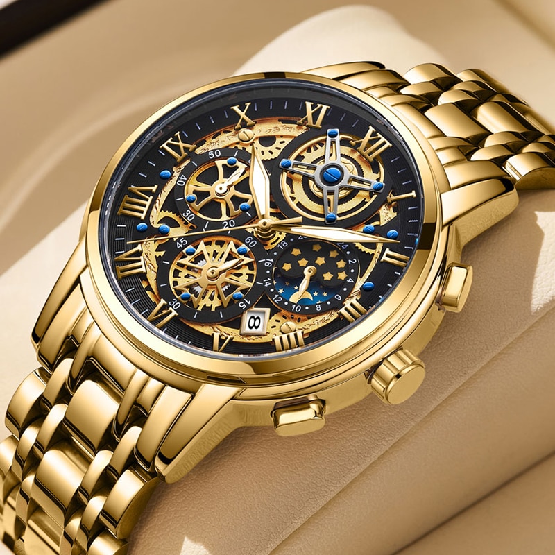 Waterproof Watch For Men Top Brand Luxury Men Watch Fashion Business Sports Quartz Chronograph Wristwatches Reloj Hombre