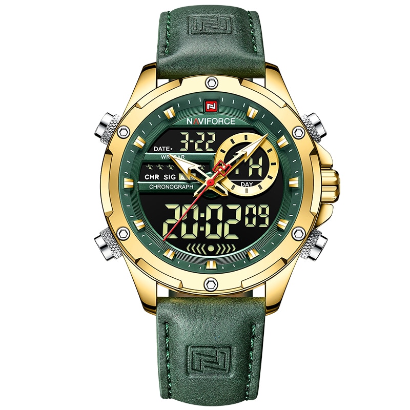 New Watches Men Luxury Brand Military Sport Men’s Wrist Watch Chronograph Quartz Waterproof Watch Leather Male Clock