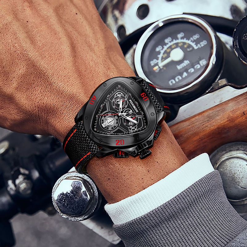 LIGE Chronograph Creative Big Dial Men Watch Top Brand Nylon Strap Military Sports Watches for Men Date Clock Quartz Wrist Watch