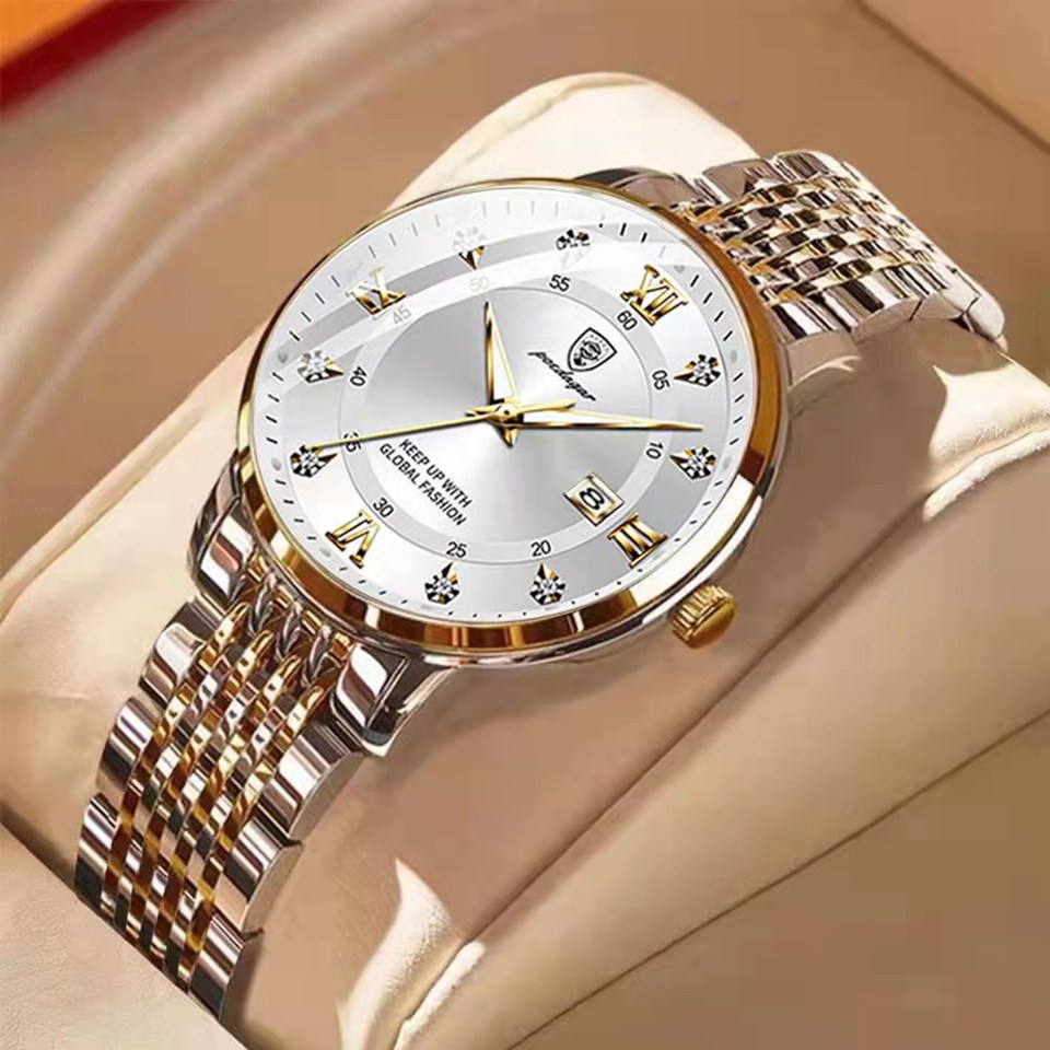 New Women Watch Top Brand Rose Gold Stain Steel Waterproof Date Quartz Ladies Watch Luxury High Quality Clock Gifts