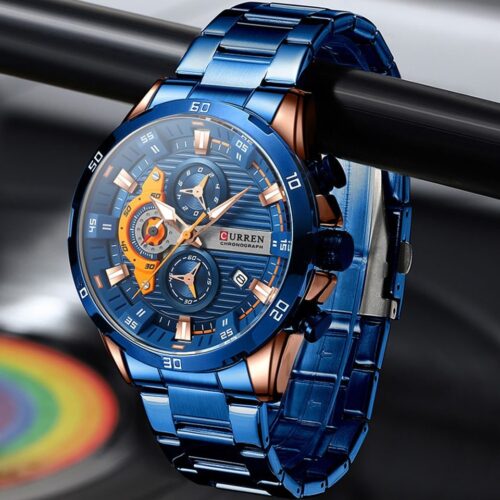 New Chronograph Men Watches Sport Casual Stainless Steel Luminous Wristwatches Male Creative Design Quartz Clock - Image 8