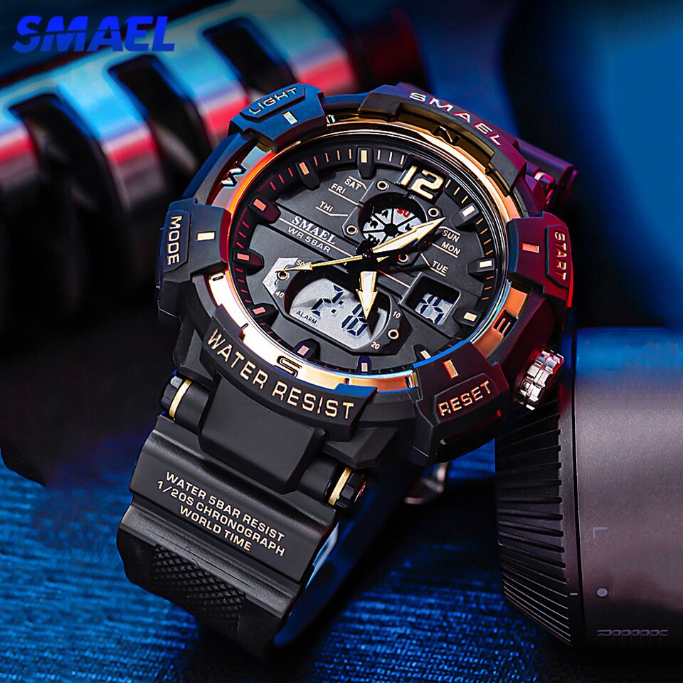 Sport Watch Men Big Dial LED Digital Quartz Wrist Watches Men Brand Luxury Digital-watch Military Army Clock Male
