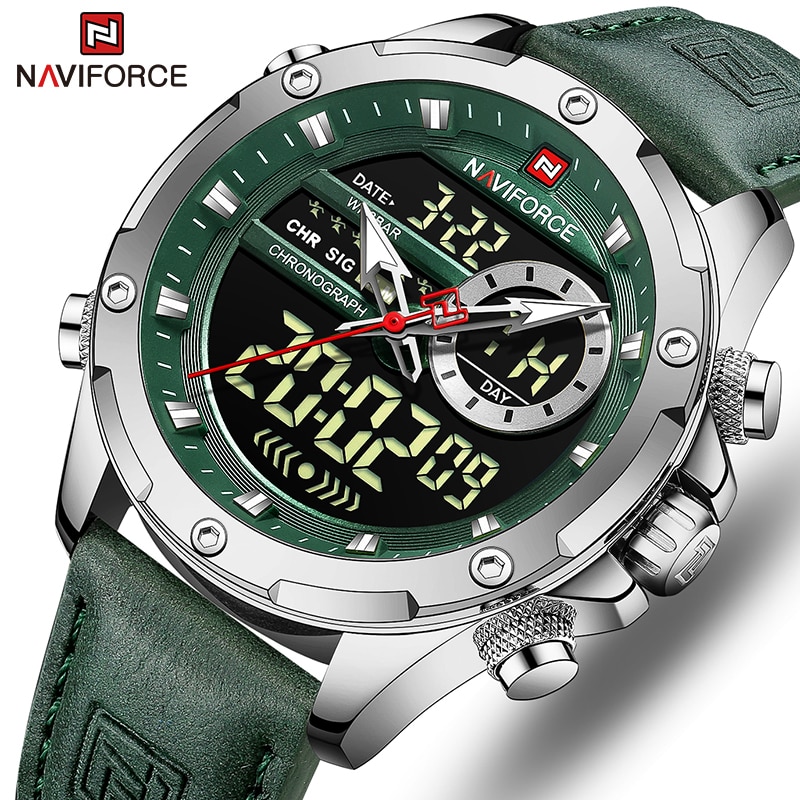 New Watches Men Luxury Brand Military Sport Men’s Wrist Watch Chronograph Quartz Waterproof Watch Leather Male Clock