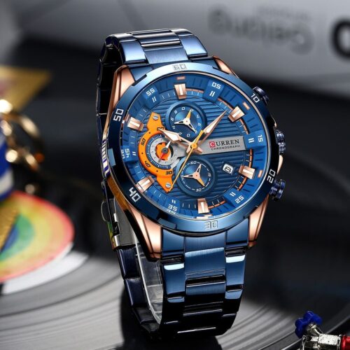 New Chronograph Men Watches Sport Casual Stainless Steel Luminous Wristwatches Male Creative Design Quartz Clock - Image 5