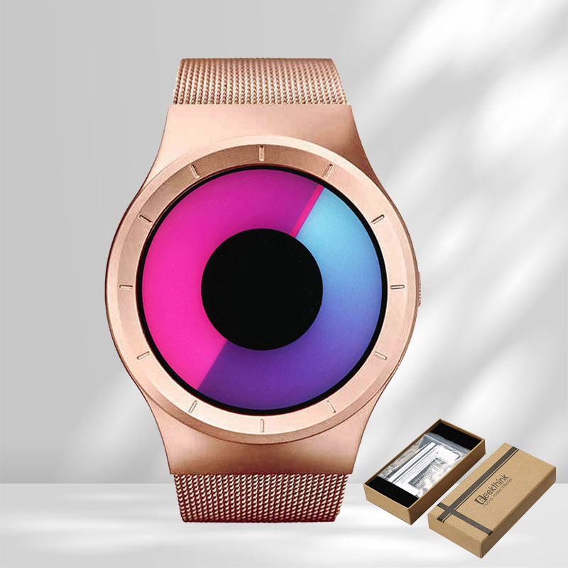 Creative Quartz Watches Men Brand Casual Stainless steel Mesh Band Unisex Watch Clock Male female Gentleman gift