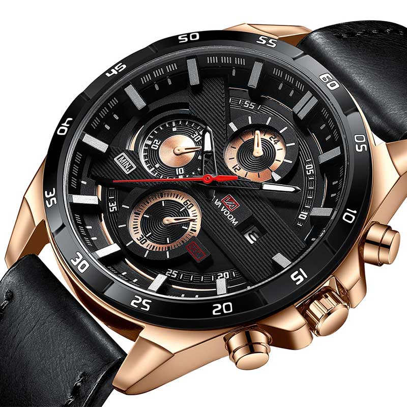 Men Watch Top Brand Luxury Waterproof Sport Quartz Clock Military Leather