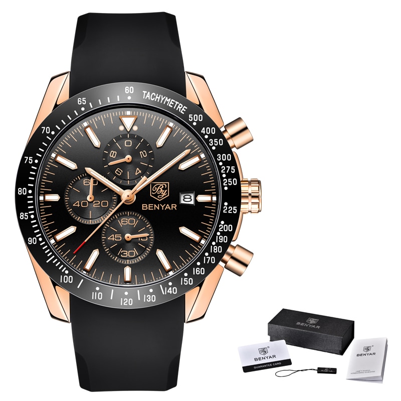 Men Watches Brand Luxury Silicone Strap Waterproof Sport Quartz Chronograph Military Watch Men Clock Relogio Masculino