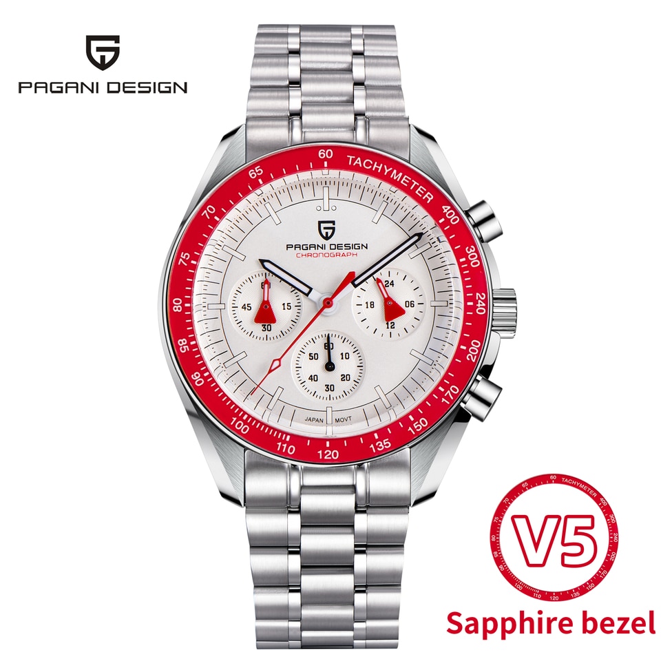 New Men Watches Top Luxury Quartz Watch For Men Automatic Date Speed Chronograph Sapphire Mirror Wristwatch