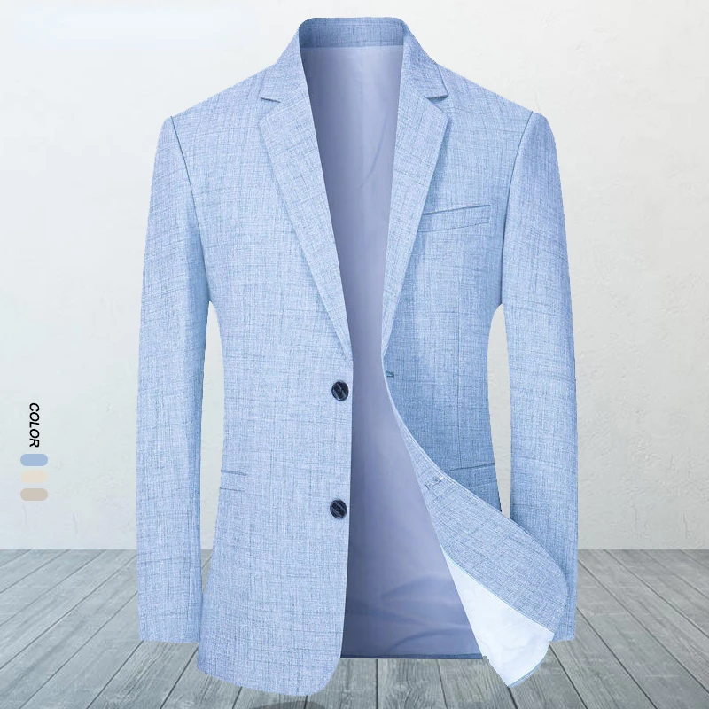 New Men Jacket Thin Blazers Spring Autumn Solid Business Casual Suit Jacket Men Clothing  Blazer