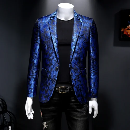 New Men Blazer Homme Stage Outfit - Image 3