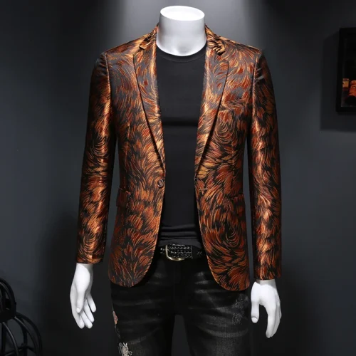 New Men Blazer Homme Stage Outfit - Image 4