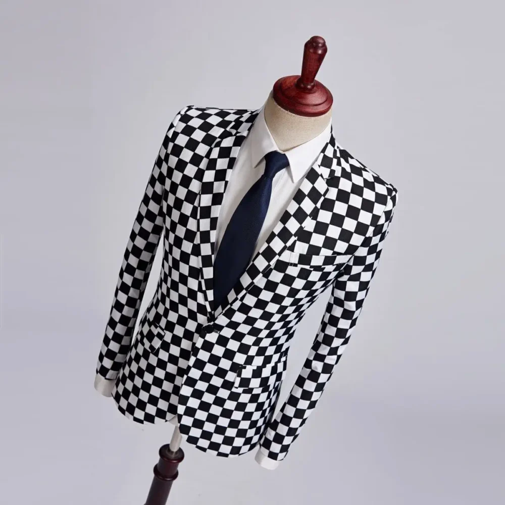 New Jacket for Men Party Blue Animal Print High Quality Blazers - Image 7