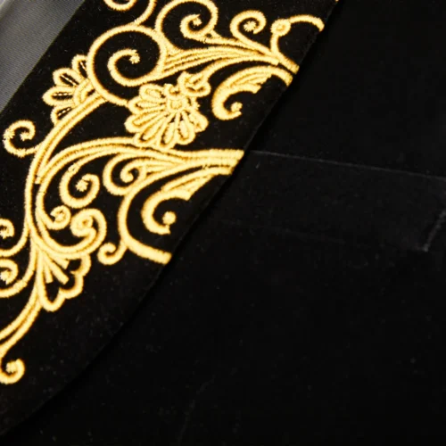 New Men Embroidered Shawl Lapel Groom Wedding - Image 3