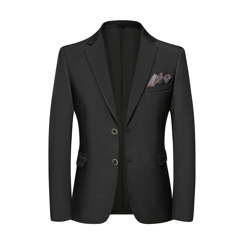 New Advanced Business Handsome Casual Four Seasons Polyester Mens Blazer